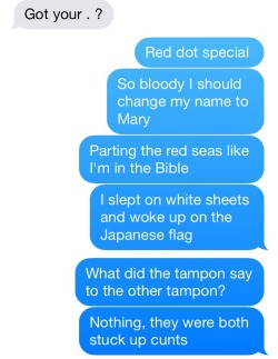 ipoetried:  period puns r fun!!!! periods