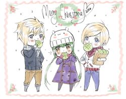 khiwatari: krazehkai:   Merry Christmas and happy holidays everyone~! I hope you all stay warm and healthy~! &lt;3   My characters drawn in Kai’s amazing style. I love you so much and Merry Christmas too ~~~~ 