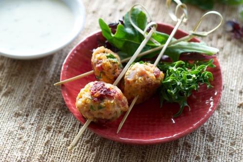 Chicken Meatballs 1 pound freshly ground chicken breast* ½ large red onion finely chopped 3 o