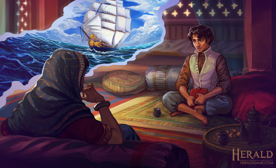 heraldgame:    Herald is an interactive period drama about colonialism. A choice-driven, 3D point and click adventure game/visual novel for PC, Mac and Linux.  Help us spread the word about the Kickstarter for Herald - an interactive period drama, and