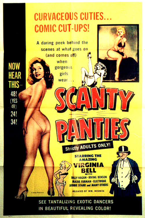 Theatrical poster for the 1961 film: ‘SCANTY porn pictures