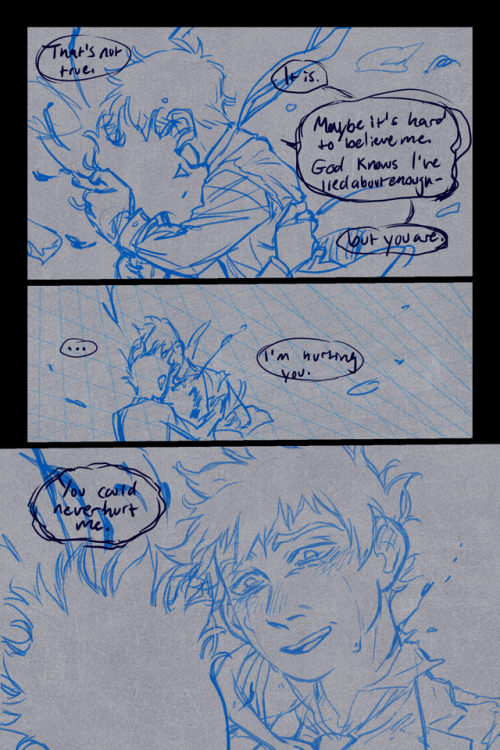 sandflakedraws:    Suddenly, looking at the scene in front of him, Reigen understood why Mob had always been afraid of what he kept locked inside. If Reigen had ever had the fraction of the power he had claimed to possess, the world around him in would