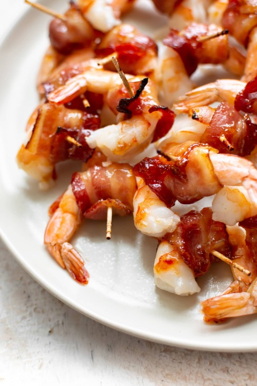 Bacon wrapped shrimp