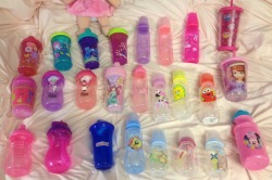 playdoh-princess: 💖 All my sippies, bottles,