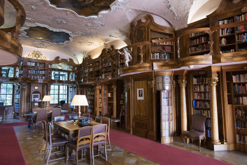 Max Reinhardt Library in Schloss Leopoldskron, Salzburg, Austria