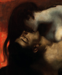 marcuscrassus: Franz von Stuck - The Kiss of the Sphinx (1895)