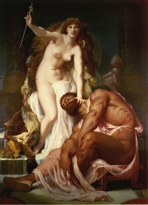 enchantedsleeper:Hercules at the Feet of Omphale, Gustave Boulanger