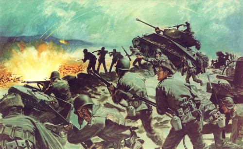 U.S. Army poster depicting the breakthrough at the Battle of Chipyong-ni