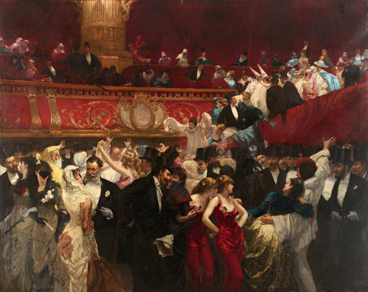 carolathhabsburg:  New year party!! By Chales Hermans. 1880s. 