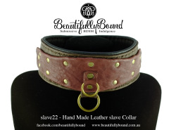 bdsmbeautifullybound:This collar has so much meaning to it and I am honoured MJ asks me to make it for her slave. She has shared his story with you all. Here’s a little bit about slave22, aka Tracy. Take as little or as much from it as you wish. I first