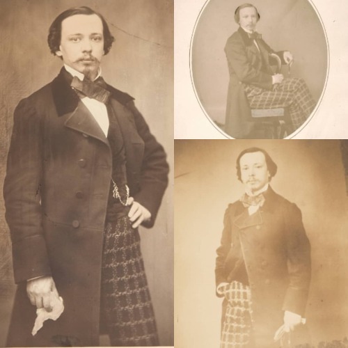 1855-60 Luiz de Madrazo working every angle of that outfit. Photographs by José Martínez Sánchez in 