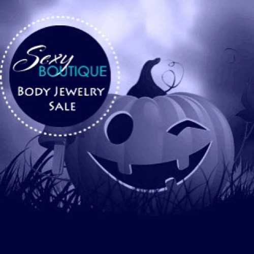 Save 31% on our BoO-Tastic Body Jewelry Sale. Use coupon code Treat31 at checkout. #sale #halloween #bodyjewelry #sexyboutique #savings