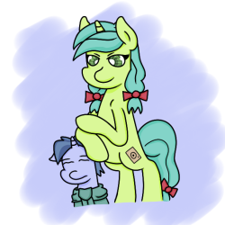 zeropony55:  Small fanart for @whateverbender his pony and his gf pony. She being “pain in the ass” his words not mind &gt;.&gt; I sure she’s a nice person if I meet her really like her pony design :V and can’t wait for the lewd stuff of her and