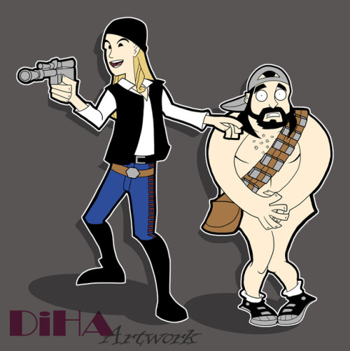 Decided to throw my scrunchie in the ring for @teepublic ’s Jay and Silent Bob design contest.