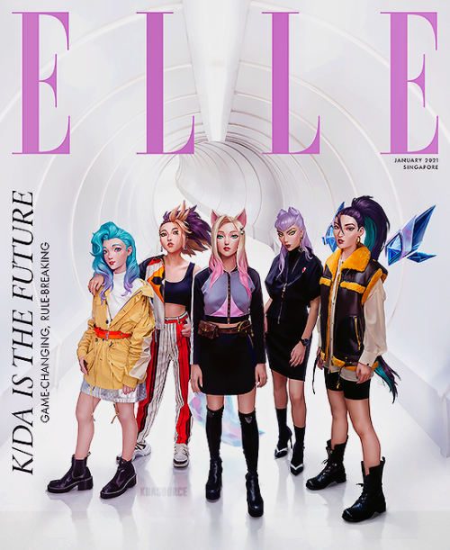  K/DA & SERAPHINE - ELLE SINGAPORE COVER, JANUARY 2021.