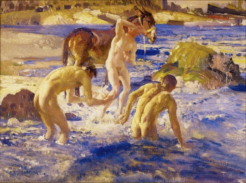 George Washington Lambert (1873-1913), ANZACS Bathing In The Sea 1913