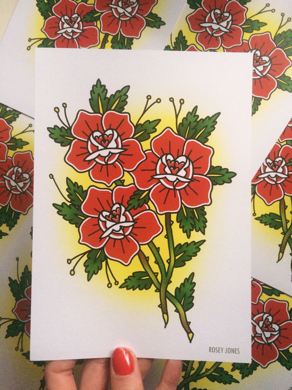 roseyjones:  this print is also available in my shop now ❤️💐 www.roseyjones.bigcartel.com