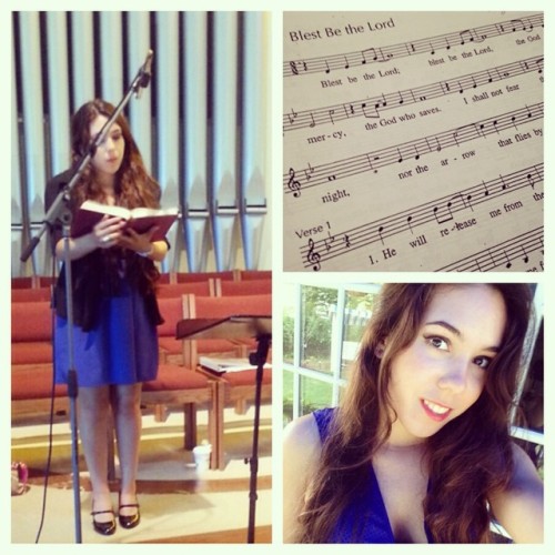 Cantoring always puts a smile on my face :D grateful to God for such a beautiful Sunday! #music #cantor #melaniemarie