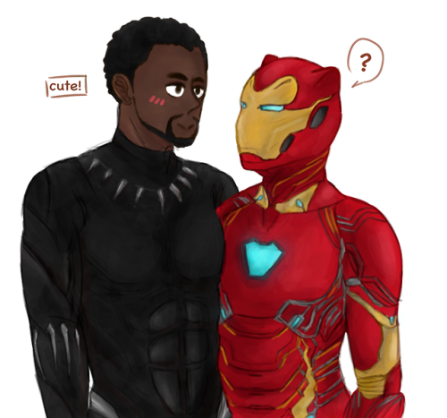 the result of shuri and tony pranking each other. (Friday is on it to;))and some ironpanther because