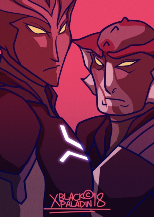 xblackpaladin:was gonna draw BOM!throk. idk why kolivan’s suddenly there……&helli