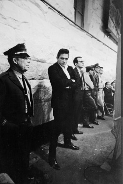 johnnycash:     Johnny Cash waiting to play at Folsom prison, 1968   By Jim Marshall