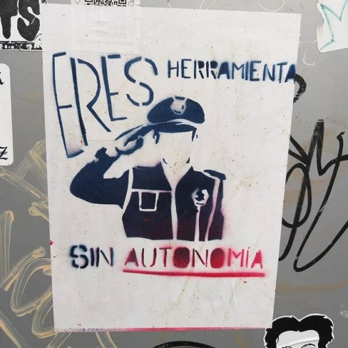 Feminist anti-police graffiti and protests outside a prosecutor’s office in Mexico City on the 12th 