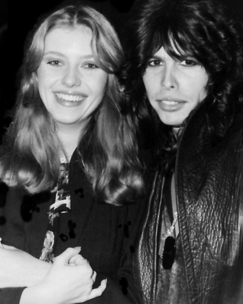 Beautiful Bebe — Bebe Buell and Steven Tyler in Stockholm, Sweden,...