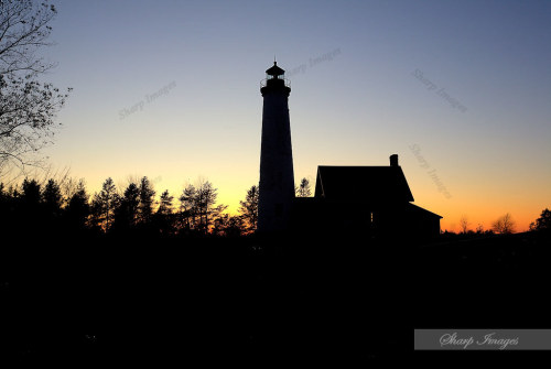 _MG_7352_353_354_Deep_1600 by sh10453 East Tawas (Michigan) lighthouse after sunset. And HDR of 3 br