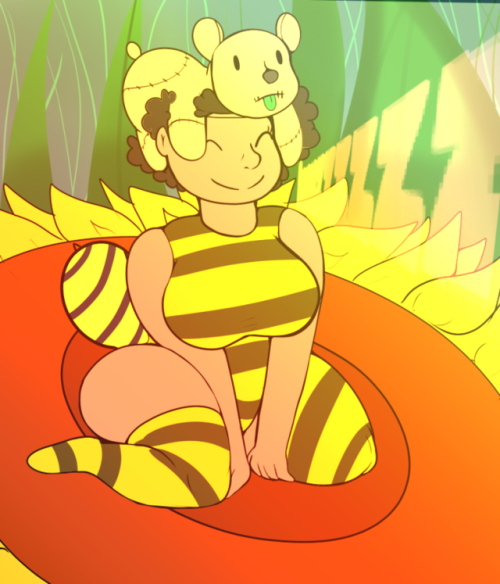 @sintacle wanted a commission of my bee-girl, Cassandra. Like how it came out.