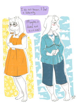 soup-du-silence:  Toriel’s been wearing