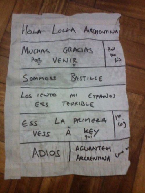 I saw Bastille at Lollapalooza Argentina and this is what I got as a souvenier ♥