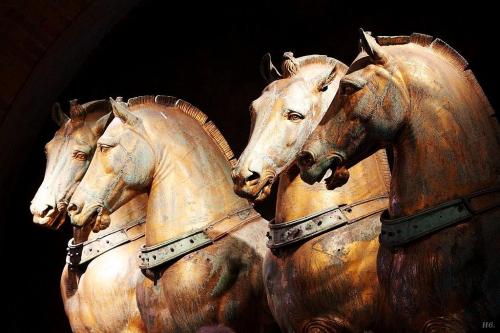 wasbella102:The Magnificent bronze Horses of St. Mark’s Basilica. Venice.