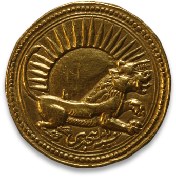 mughalshit: Coin Minted by Jahangir India, Mughal, 1611 Gold  The subject of the obverse is Jahangir