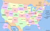 Population of US states compared to cities.