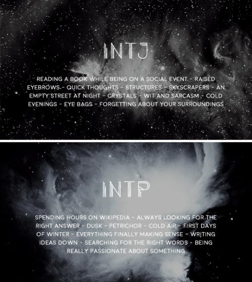 cruvcio:Little things about the mbti types &amp; astronomy studies  [info]