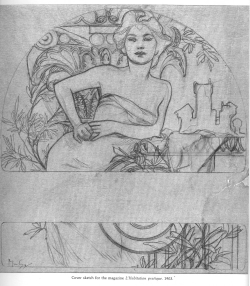littlewitchcurry:Artbook Scans Week 2 - Side 2 - Drawings of Mucha I love Mucha’s sketches jus
