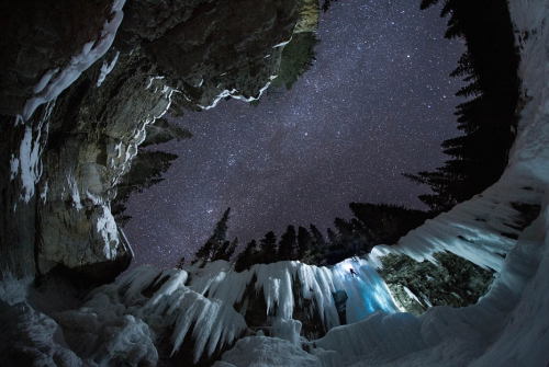 nubbsgalore:photos by paul zizka (previously featured) climbing glaciers in jasper and banff