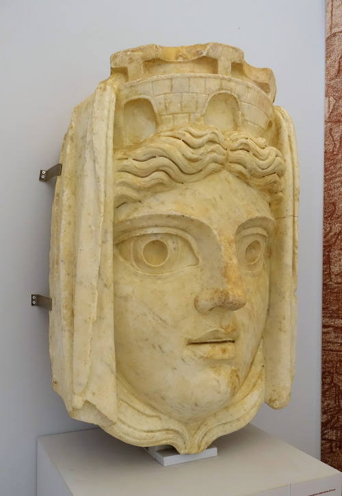 Colossal mask of the goddess Cybele.  Artist unknown; 1st half of 2nd cent. CE.  Now in the Musei Ca