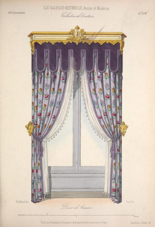 heaveninawildflower:Elegant window tentures (hangings) taken from ‘Le Garde-Meuble’ by D