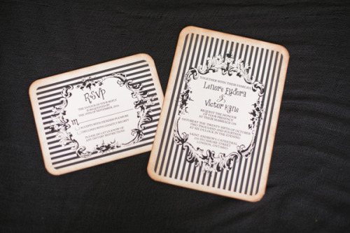 Tim Burton inspired wedding stationery by Anista Designs