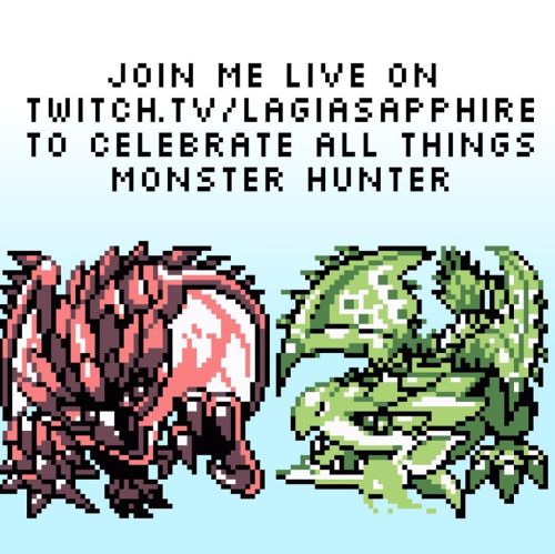 Pixeling some monsters after those INCREDIBLE announcements this morning! Come hang out and talk Mon