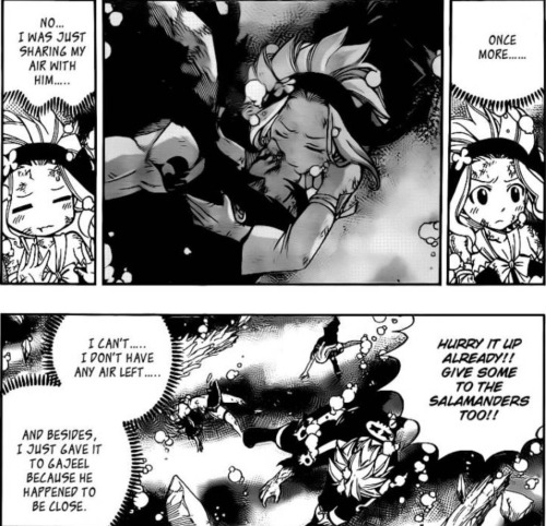 inksterlol:  Just a friendly reminder to those disappointed with the Gajevy “kiss”: In the next chapter (Steel) Levy has a flashback…which means the animators have one last chance to zoom in a bit more. Will they do it? Who knows…but at least