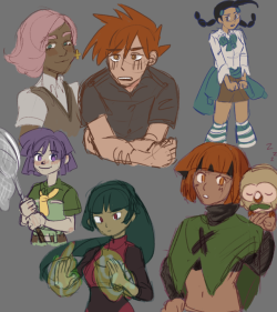 finndraws:  i forgot to post these pokemon sketches here!! want to do some more bc i love pokemon trainers