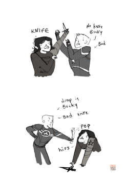 gingerhaze:  bucky loves knives 