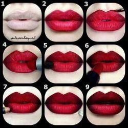 makeupfans:  Goth red lips