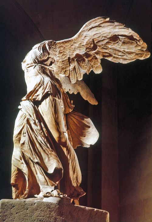 pelusian:Winged Victory of SamothraceGreek, 2nd century BC.Marble sculpture of Nike, discovered on t