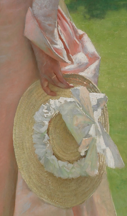 closeupofpaintings: Vlaho Bukovac - Mrs Richard Le Doux, 1892 (detail), oil on canvas
