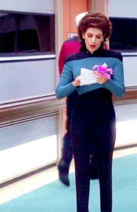 static-warp-bubble:↳ Anonymous asked: Troi in uniform or not?
