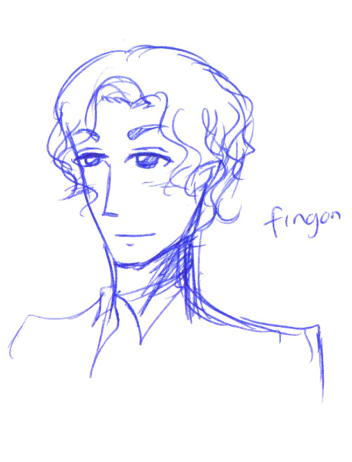 ichisideblog: Short haired elves in suits doodle Thingol, Finwë,Fingon and Maedhros