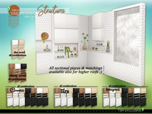 Naturalis Bathroom Structures/Modules By SIMcredible!designs | Available at TSR. Now you can decorat